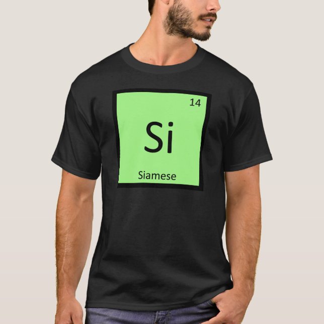 T-shirt Si - Chimie du Chat Siamois Élément du Tableau Pér (Devant)