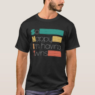 T-shirt Si heureux que j'aie une double grossesse