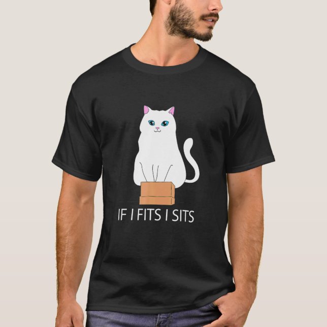 T-shirt Si J'Aime, J'Ai Assis Chat Dans Une Boîte Ee Chat  (Devant)