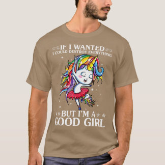 T-shirt Si Je Recherchée Je Pourrais Détruire Tout Unicorn