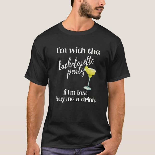 T-shirt Si je suis perdu, achète-moi un verre Margarita Ba (Devant)