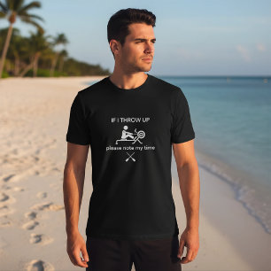 T-shirt Si je vomis, veuillez noter mon temps d'aviron