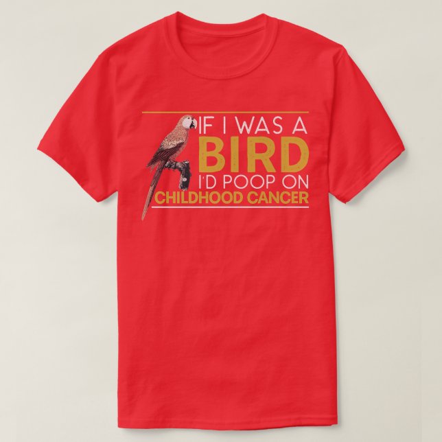 T-shirt Si j'étais un oiseau, je me mettrais au courant du (Design devant)