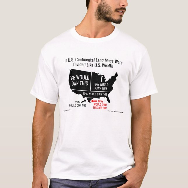 T-shirt Si la masse continentale de terre des États-Unis (Devant)