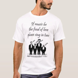 T-shirt Si la musique soit la nourriture de la chemise