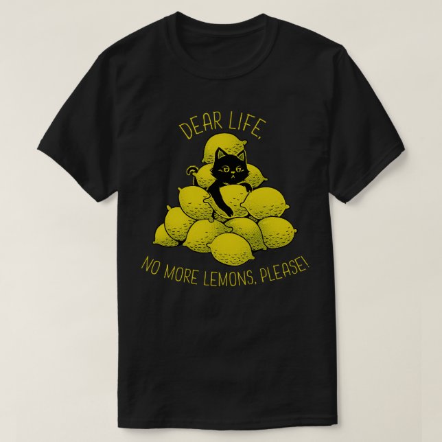 T-shirt Si la vie vous donne des citrons Chat noir de Tobe (Design devant)