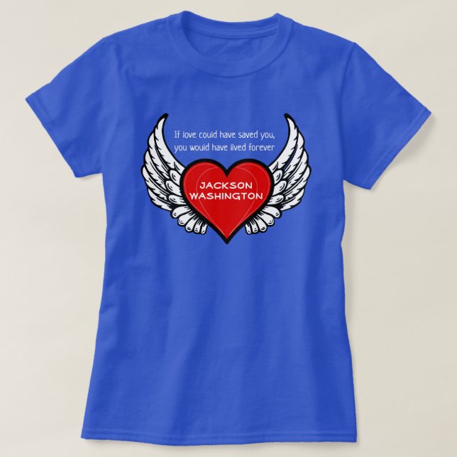 T-shirt "Si l'amour aurait pu vous sauver" avec le coeur T (Design devant)
