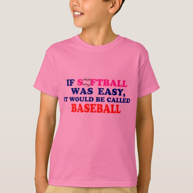 T-shirt Si le base-ball était facile…. (Devant)