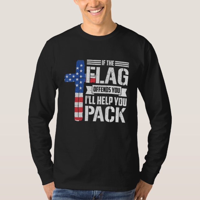 T-shirt Si Le Drapeau Vous Offense, Vous Aiderez À Pack 2 (Devant)