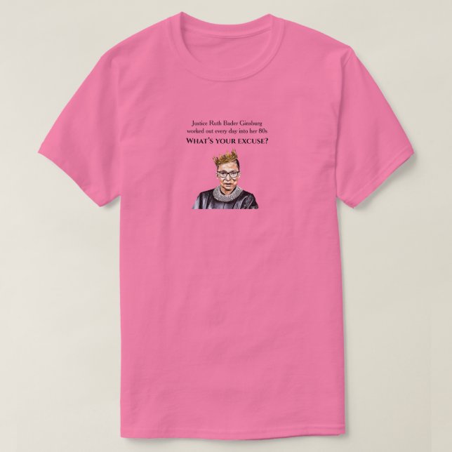T-shirt Si le juge Ruth Bader Ginsburg a réussi, le rose (Design devant)