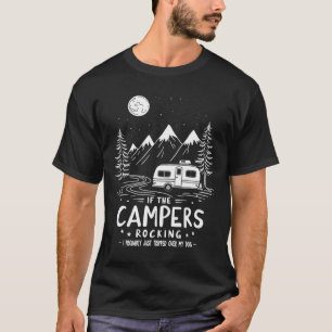 T-shirt Si les campeurs rockent - Fou amoureux de chien po