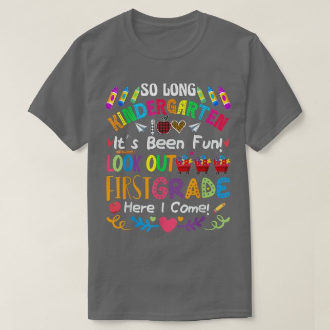 T-shirt Si long jardin d'enfants ici je viens 1 grade Rain (Design devant)
