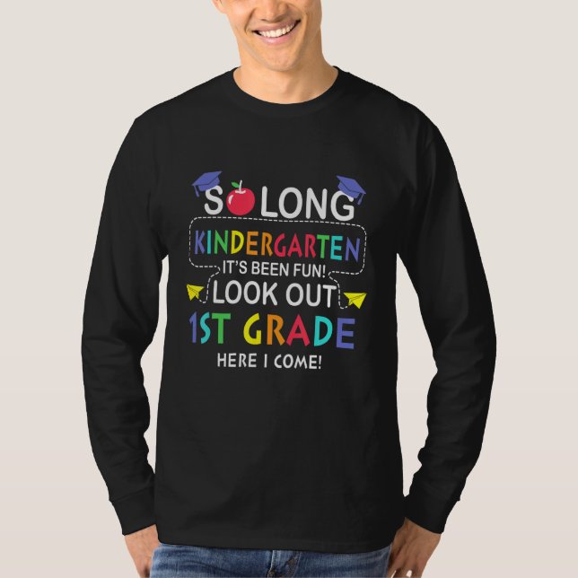 T-shirt Si Long Kinder Regarde En Première Année Je Viens (Devant)