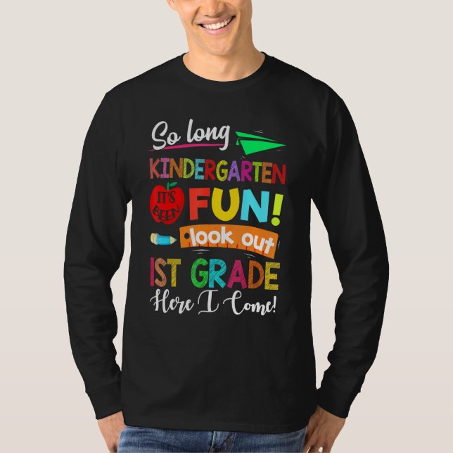 T-SHIRT SI LONG KINDERGARTEN HELLO ÉTUDIANT ÉTÉ (Devant)