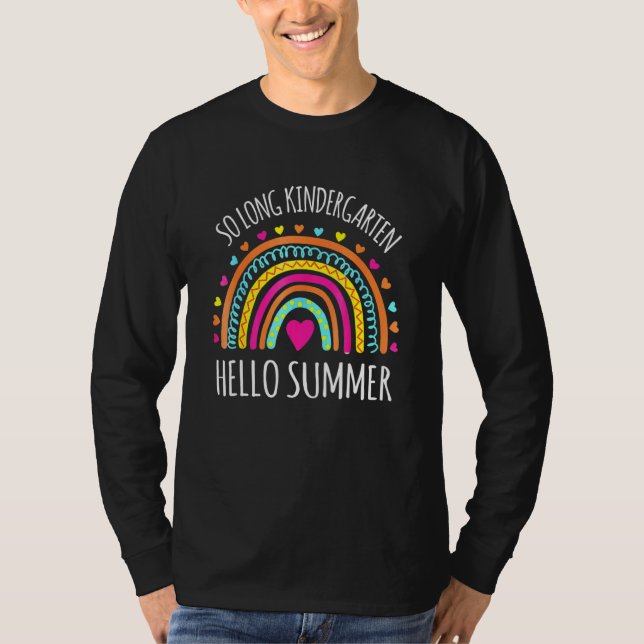 T-SHIRT SI LONG KINDERGARTEN HELLO ÉTUDIANT ÉTÉ (Devant)