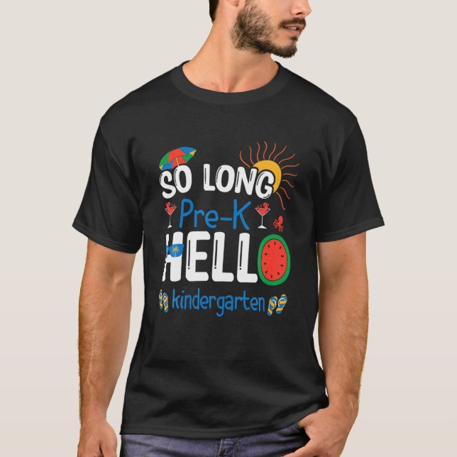 T-shirt Si Long Pré-K Bonjour maternelle Enseignant S (Devant)