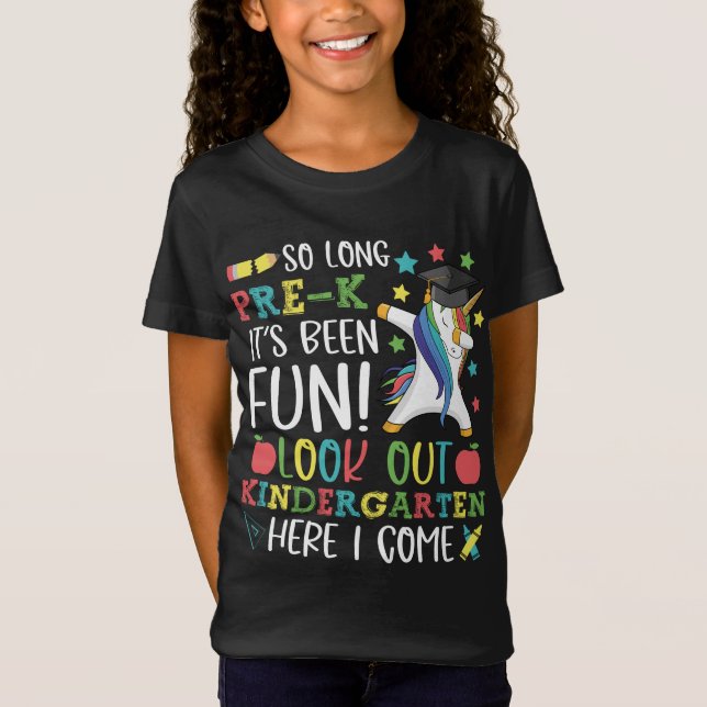 T-Shirt Si Longtemps Pré-K jardin d'enfants ici je viens U (Devant)