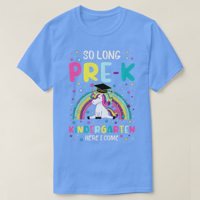 T-shirt Si Longtemps PréK jardin d'enfants ici je viens Un (Design devant)
