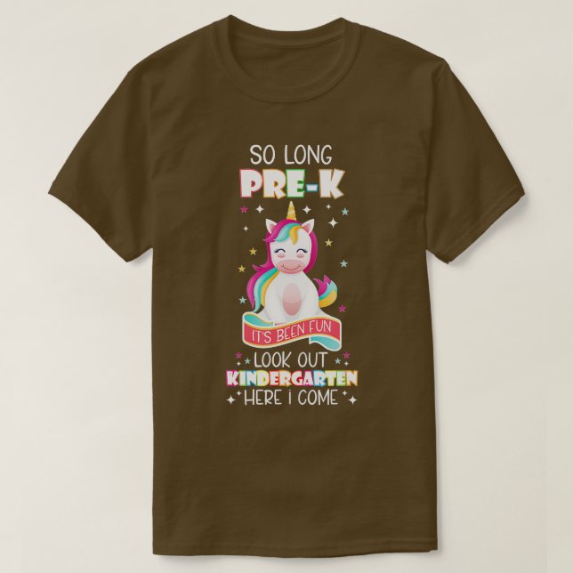 T-shirt Si Longtemps PréK jardin d'enfants ici je viens Un (Design devant)