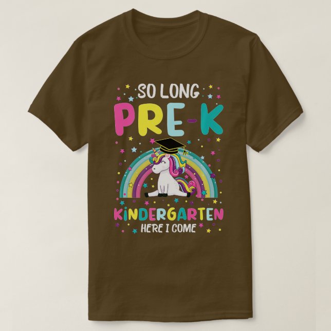 T-shirt Si Longtemps PréK jardin d'enfants ici je viens Un (Design devant)