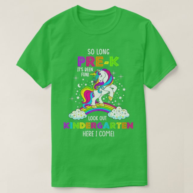 T-shirt Si Longtemps PréK jardin d'enfants ici je viens Un (Design devant)
