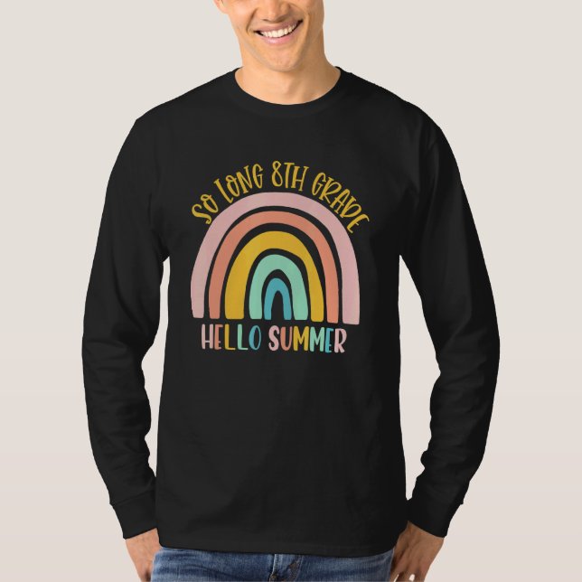T-SHIRT SI LONGUE 8E ANNÉE HELLO ÉTUDIANT ÉTUDIANT ENFANT (Devant)