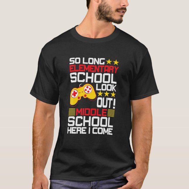 T-shirt Si Longue École Primaire Regardez Middle School H (Devant)