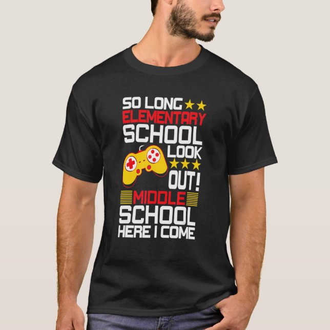 T-shirt Si Longue École Primaire Regardez Middle School H (Devant)
