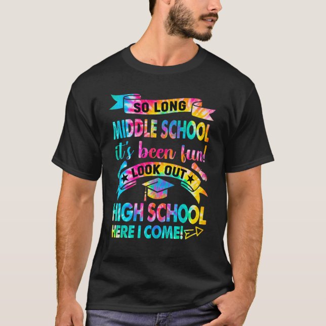 T-shirt Si Longue École Secondaire Regardez Le Lycée Ici (Devant)