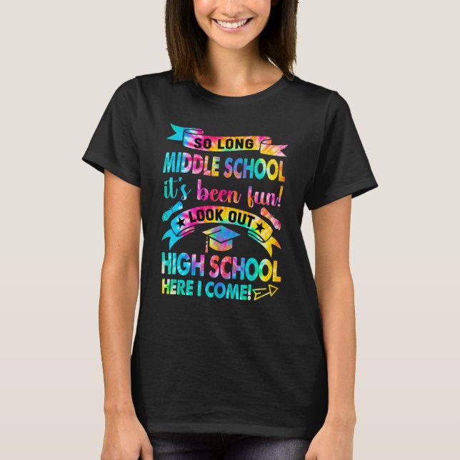 T-shirt Si Longue École Secondaire Regardez Le Lycée Ici (Devant)
