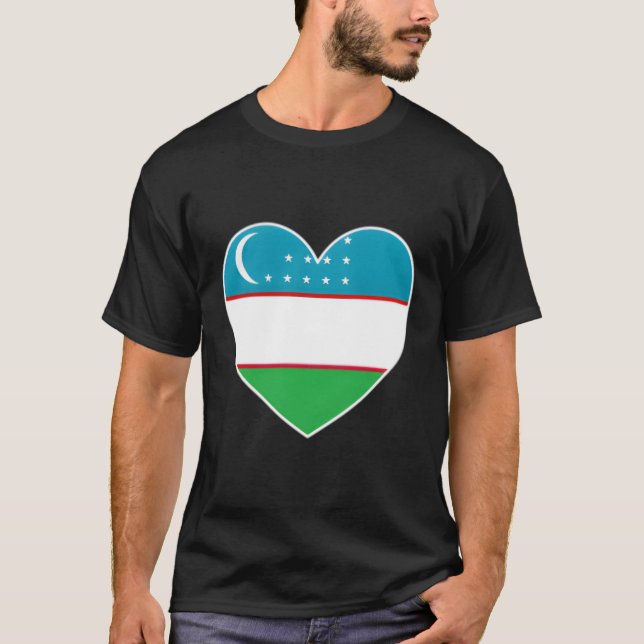 T-shirt Si L'Ouzbékistan Fun Drapeau Ouzbek Il (Devant)