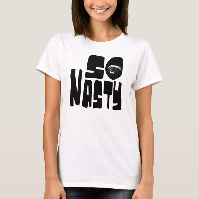 T-shirt Si méchant ! Dire drôle de blaireau de miel (Devant)