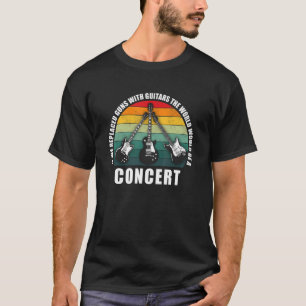 T-shirt Si On Remplaçait Les Armes À Feu Avec Les Guitares