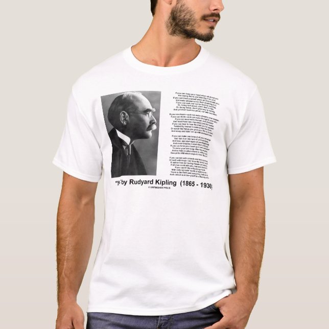 T-shirt "Si" poème par Rudyard Kipling (Devant)