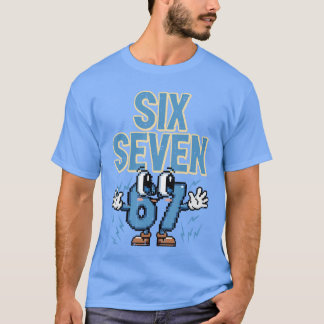 T-shirt Si Seven 67 Eyes Funny 6 7 Meme Gen Alpha Boys Gir