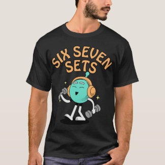 T-shirt Si Seven Gym mème 6 7 workout famille
