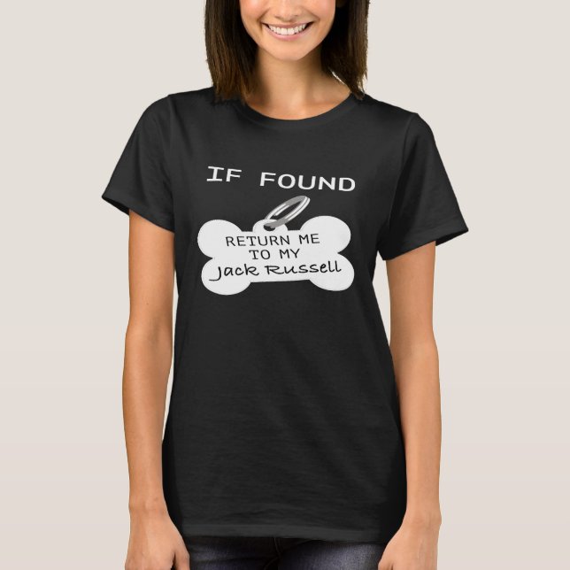 T-shirt Si Trouvé Retourne-Moi À Mon Jack Russell (Devant)