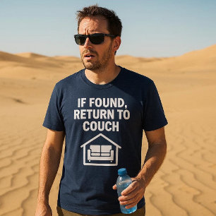 T-shirt Si trouvé, retournez au canapé