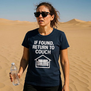 T-shirt Si trouvé, retournez au canapé