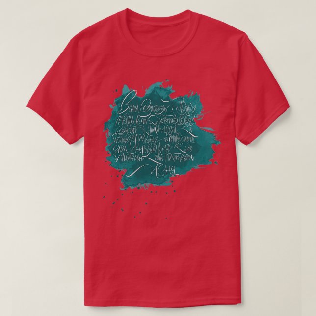 T-shirt Si un jour cool calligraphie en russe (Design devant)