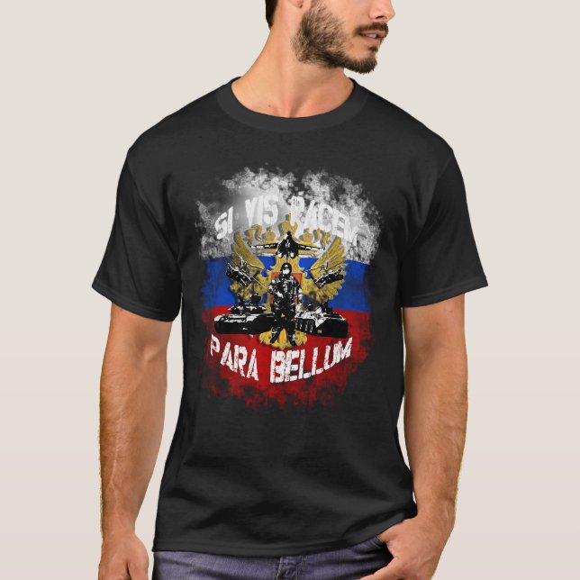 T-shirt Si vis pacem para bellum russie w police blanche E (Devant)