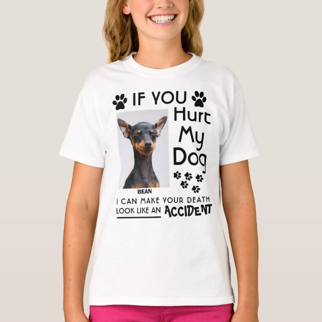T-shirt Si Vous Blessez Mon Chien, Je Peux Faire Vos Pâtes (Devant)