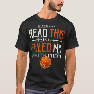 T-shirt Si Vous Pouvez Lire Cela, J'Ai Échoué Contrôle Ina