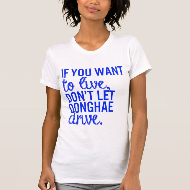 T-shirt Si vous voulez vivre… - Pièce en t junior superbe (Devant)