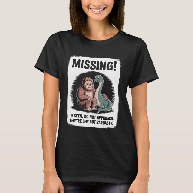 T-shirt Si Vu N'Approchez Pas Cryptide Nessie Loch Ness M (Devant)