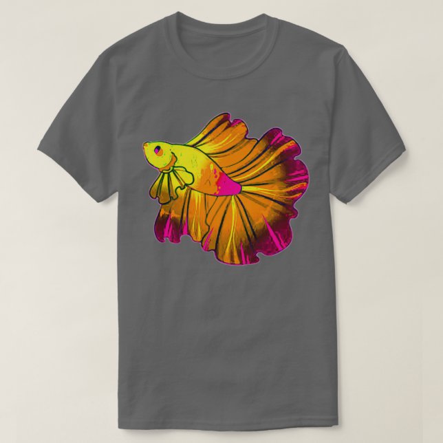 T-shirt Siamais combattant le poisson 7 (Design devant)