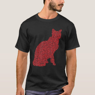 T-shirt Siamese Amoureux des chats Heart Shape Siamese Cha