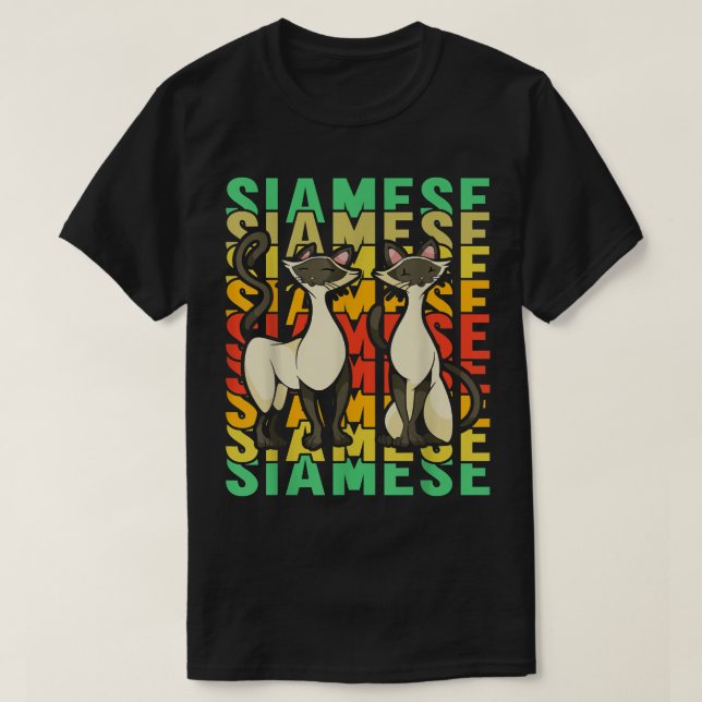 T-shirt Siamese Cat  (Design devant)