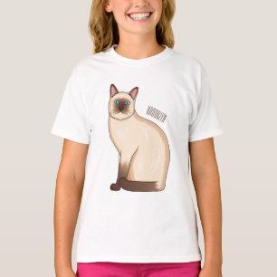 T-shirt Siamese cat cartoon