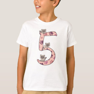 T-shirt Siamese Chat Cinquième Anniversaire Pour Enfants C